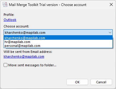 Send Mail Merge from Multiple Accounts