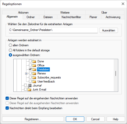 Verwalten von Anh�ngen mithilfe von Regeln